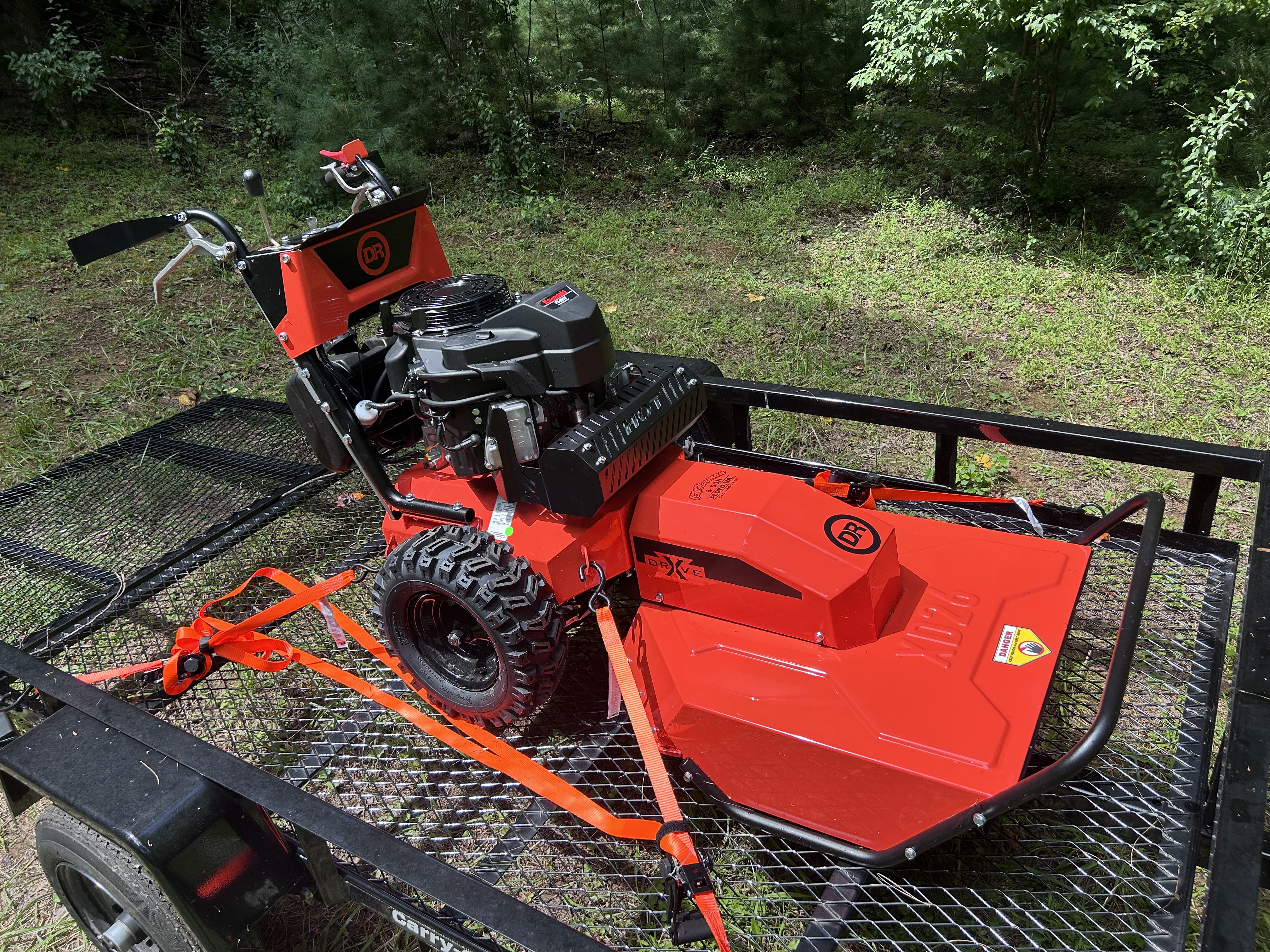 Commercial brush mower detail